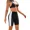 black, variant on Attraco Women's 5" High Waisted Swim Shorts Quick Dry Beach Board Shorts UPF 50+ Swimsuit Bathing Suit Bottoms