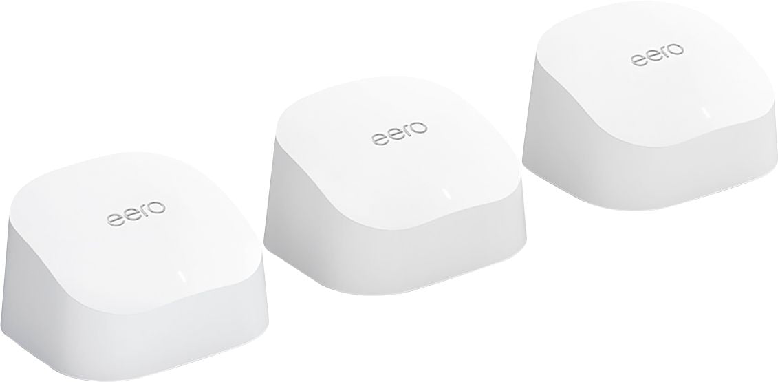 eero 6 Mesh Wi-Fi Sytem, Supports Speeds up to 500 mbps, Commect to Alexa,  Coverage up to 4,500 sq ft - One Router + Two Extenders in the Wi-Fi  Routers department at