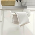 thumbnail image 4 of Topcobe Rolling Kitchen Island with Sleek Stainless Steel Top, Dual Storage, Spice & Knife Rack, & Soft Towel Holders, Cream White, Perfect for Kitchen or Dining Space, 4 of 11