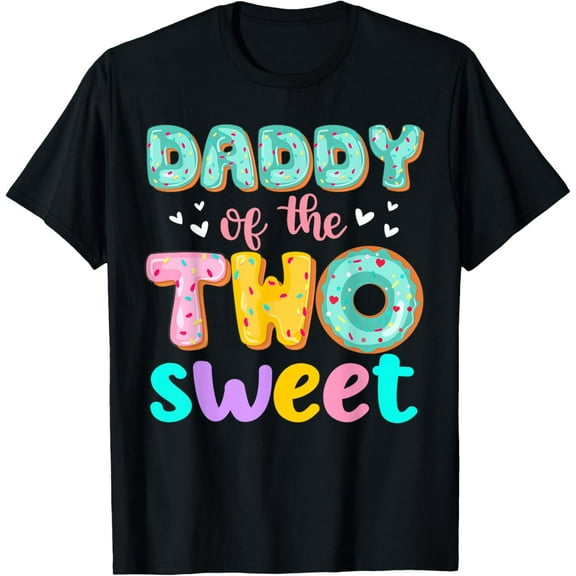 Donut Cute Daddy Of The Two Sweet Donut Birthday Family T-Shirt
