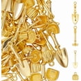 thumbnail image 6 of 1 Box 80Pcs Home Tool Charms 18K Gold Plated Alloy Dustpan Shovel Charms 3D Tools for DIY Jewelry Making Gold, 6 of 9