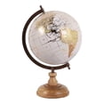 thumbnail image 6 of Modern Decorative Globe Figurine for Home Decor - Accent for Bathroom, Office, and Living Room Decoration - Ornament for Shelf, Study Room, and Coffee Table Display - 14", Gold & Metallic, 6 of 13