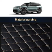 Becaristey 5 Pcs Waterproof Leather Car Floor Mats Mats Car Floor Mats Anti-Slip Brown