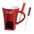 thumbnail image 2 of Taza para fondue de chocolate, calentador de fondue, olla para fundir chocolate, olla caliente para dulces de chocolate Rojo, 2 of 9