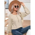 thumbnail image 2 of Oversized Sweater 90s Vintage Knitted Sweater for Women Long Sleeve Cable Knit Crewneck Pullover Tops Plus Size, 2 of 8