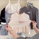 thumbnail image 4 of Camisetas de manga larga de primavera para niñas, Top coreano con dobladillo con volantes, capa Base, ropa de otoño para niños, blusa para niñas, 4 of 6