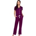 thumbnail image 1 of Ensembles de Pyjama pour Femmes - Haut de Pyjama à Col Cranté et Pantalon de Pyjama - Logo de Pyjama pour Femmes, 1 of 5