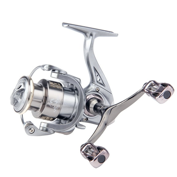 HAUT TON SLIVER WINDS SPINNING FISHING REEL 13 BB 5.2:1Gear Ratio Max Drag14Lb Metal Spool  Ultra Light Double Arms Sliver Color