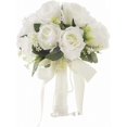 thumbnail image 1 of 12 Inch Artificial Wedding Bouquet With Pearl Crystal For Bride, 1 of 5