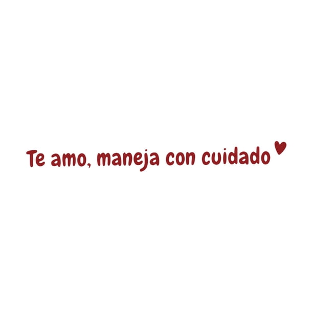 Te Amo Conducir Pegatina Espejo Seguro Español Inspirador Mensaje Decal Vinilo Pegatina Impermeable para Coche Portátil Ventana Cuaderno