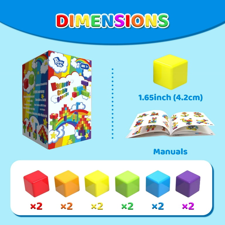 その他 1/6Z6TOYS ZC011 1/6YMTOYS YM610 TBLeague Pairez Toys, Magnetic Building Blocks, Montessori Sensory 12 pcs