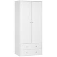 thumbnail image 1 of HOMCOM Wardrobe Closet, Armoire with Drawers and Hanging Rail for Bedroom, 1 of 10