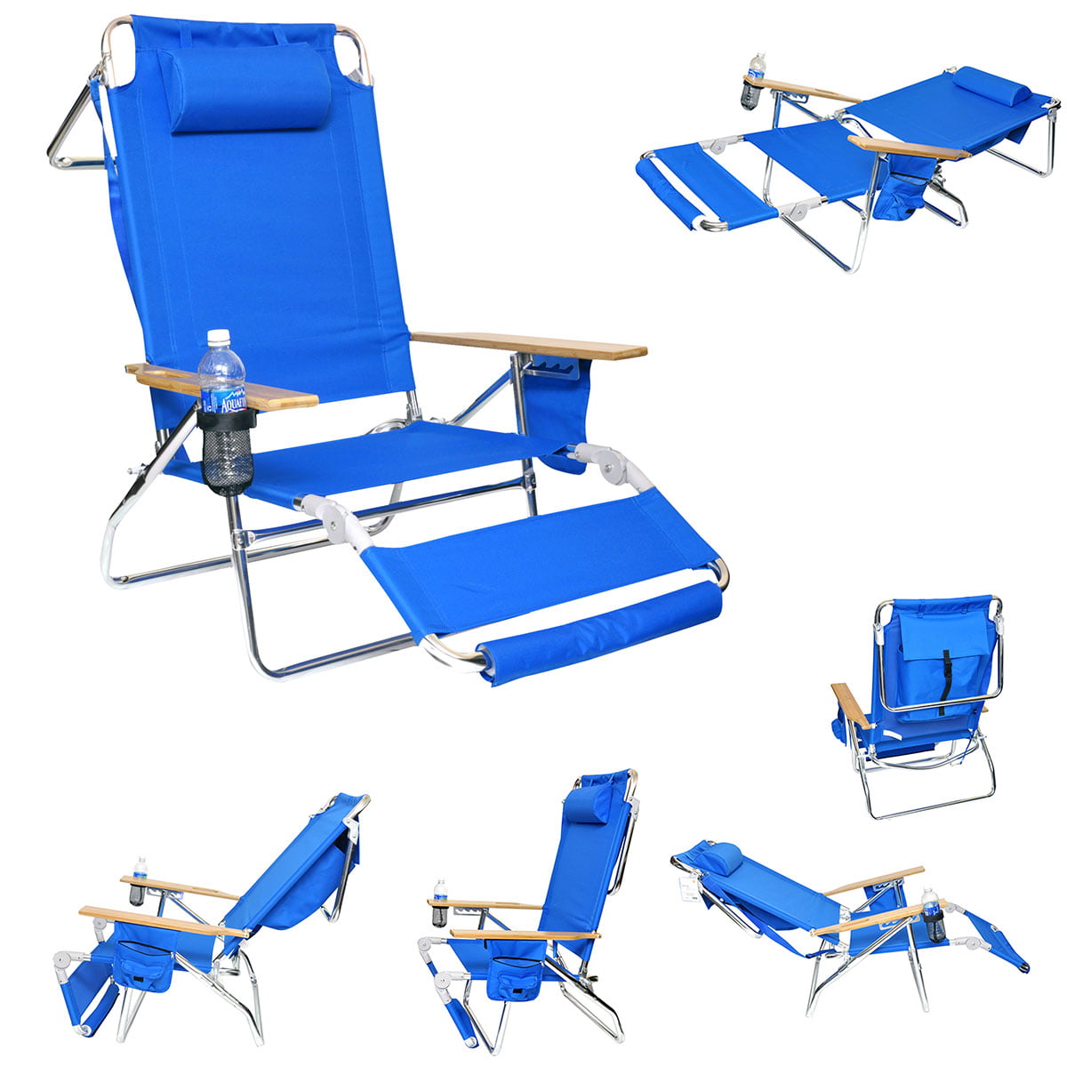 sun lounger with drinks holder