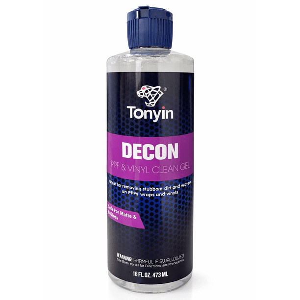 Tonyin DECON Limpiador para PPF y Vinil 473 ml – Removedor de Contaminantes, Restaura Brillo y Claridad en Wrap Automotriz