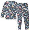thumbnail image 2 of Dailycode Cotton Pajama Set Snug Fit Long Sleeve Top and Pants for 18M-8Y Cartoon Dinosaur Leaf Mountain, 2 of 7