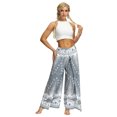 thumbnail image 2 of Women's Summer Fashion Wide Leg Flowy Pants Palazzo Slit Yoga Casual Loose Beach Boho Hippie Bohemian Pilate, 2 of 6