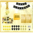 thumbnail image 2 of 1st Birthday Decoration Black and Gold for Boy & Girl, 1st Cake Topper, 1st Party Supplies for Her and Him, 1st Birthday Photo Props, 2 of 5