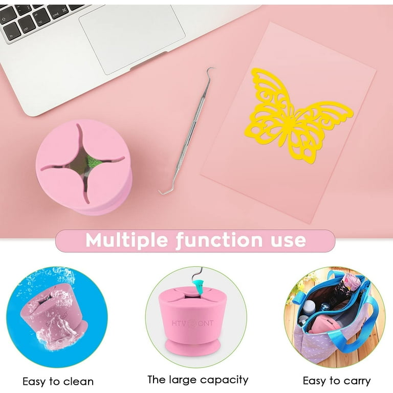 1pc Pink Silicone Craft Vinyl Weeding Scrap Collector Waste Collector For  For Heat Transfer Vinyl, HTV Crafting Adhesive Paper Sheets Holder