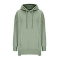 thumbnail image 6 of kamemir Women's Fashion Hoodies & Sweatshirts Women's Oversized Sweatshirt Crew Neck Long Sleeve Casual Slit Pullover Top Fall 2025 Teen Girl Preppy Clothes(Green,L), 6 of 6