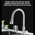 thumbnail image 6 of Kitchen Faucet with Pull Down Sprayer, Heavy Duty Nickel Faucet for Kitchen Sink, Small High Arc RV Stainless Steel Single Handle Pull Out Kitchen Sink Faucet, 1 Pcs, 16.33x10.23", 6 of 9
