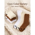 thumbnail image 3 of Colorfut Women's 3-Pairs Cozy Microfiber Anti-Skid Soft Colorful Patterned Fuzzy Crew Socks&nbsp;Slipper (with non-slip silicone grippers) FZ40-A, 3 of 4