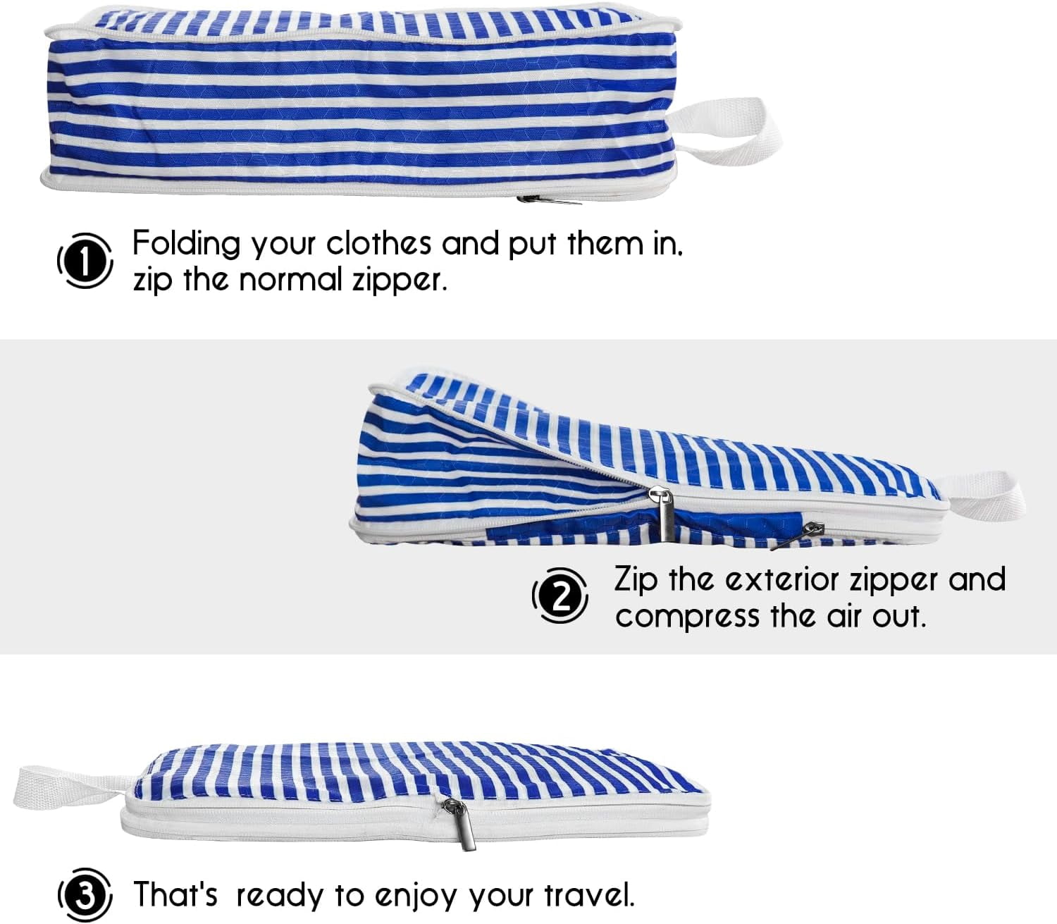 6 Set Compression Packing Cubes for Travel,Bohemia Packing Cubes for Suitcase Luggage Organizer Bags,Travel Essentials for Carry on Backpack,Ultralight and Waterproof(Boho Geometric Stripe)