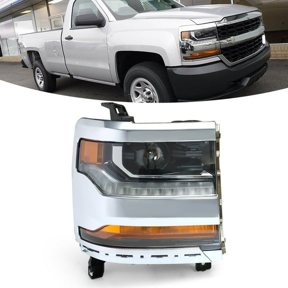 labwork Replacement for 2016 2017 2018 Chevrolet Silverado 1500 LD Headlight LED DRL HID Bulbs Right Passenger Side Headlamp GM2503445