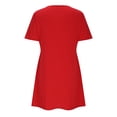 thumbnail image 5 of Ovzne Robes d'Été pour Femmes Robe Décontractée d'Été Printemps Manches Courtes avec Poches Robe de Plage Ligne A Robe Décontractée Robe de Vacances Manches Courtes Imprimée Liquidation, 5 of 5
