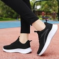 thumbnail image 4 of NexTorq Womens Orthopedic Bowling Shoes，Comfortable Wide Width Mesh Breathable Lightweight Athletic Slip on Sneakers Black 36, 4 of 9
