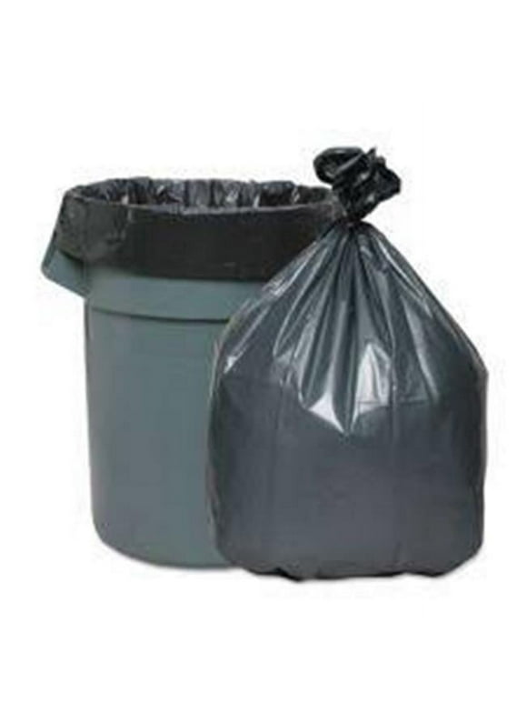 Webster Can Liners - 60 gal Capacity - Black - 100/Carton - Waste Disposal