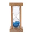 thumbnail image 2 of DOMELAY 4x5 Minutes Wooden Hourglass Sandglass Sand Timer Clock Blue, 2 of 9