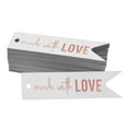 thumbnail image 1 of Inkdotpot Pack Of 100 Made With Love Text Favor Paper Tags Craft Real Rose Gold Foil Hang Tags, 1 of 6