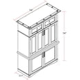 thumbnail image 3 of Pemberly Row Contemporary Wood Workstation with LED Light in Gray, 3 of 8