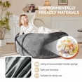 thumbnail image 2 of CQSXDA 4FT Bean Bag Chair with Memory Foam Filling in Flannel Cover, for Living Room and Bedroom, DARK GREY, 2 of 6
