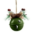 thumbnail image 2 of LanSuare Christmas Jingle Bells with Berries Pinecone, Metal Cutout Craft Bells Hanging Ornaments for Christmas Tree, Xmas Decoration, Green, 2 of 4