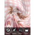 thumbnail image 7 of Pink Pumpkin Fall Cloth Napkins Set of 6 Reusable Dinner Napkins, Plaid Thanksgiving Botanical Floral Checkered Cocktail Napkin Washable Table Napkins for Wedding/Holiday Party/Baby Shower 20"x20", 7 of 7
