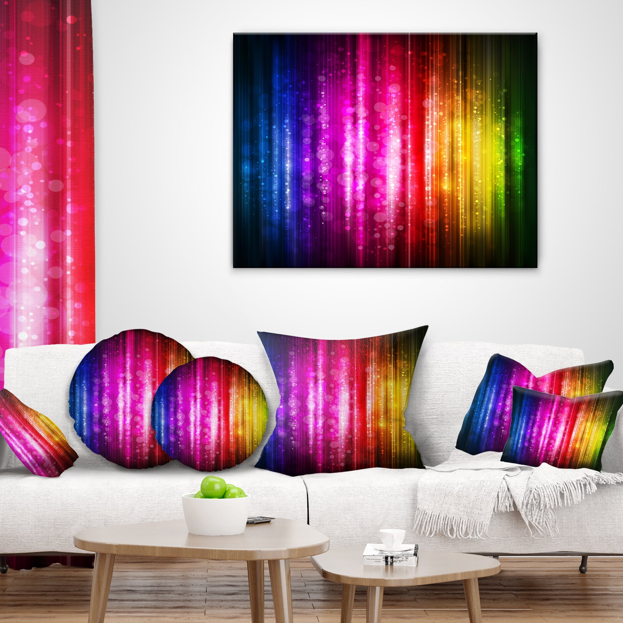 Designart Glowing Background - Abstract Throw Pillow - 18x18