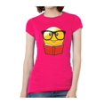 thumbnail image 1 of Womens Emoji Reading Book Short-Sleeve T-Shirt - Hot Pink - Medium, 1 of 1