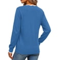 thumbnail image 4 of Fantaslook Color Block Sweaters for Women V Neck Pullover Lightweight Sweaters Long Sleeve Tops Fall Fashion Clothes, 4 of 7