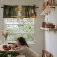 thumbnail image 6 of Brown Trees Kitchen Valances for Windows 42x12 Inch Kitchen Curtains Valances Rod Pocket Forest Art Decor Spring Summer Nature Leaf Bathroom Window Valances for Window Treatment Decor, 6 of 6