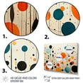 thumbnail image 3 of Designart "Orange Blue Mid Century Geometric composition III" Mid-century Wall Art Living Room, 3 of 5