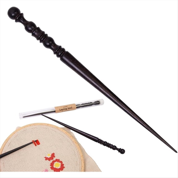 Laying Tool for Needlepoint Wooden Quilting Thread Guide Handheld Pressing for Studio Home Traveling