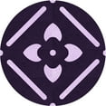 thumbnail image 1 of Ahgly Company Machine Washable Indoor Round Transitional Rich Lilac Purple Area Rugs, 5' Round, 1 of 7