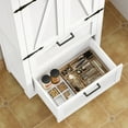 thumbnail image 6 of TEENFON 66.2" H Storage Cabinet with 2 Drawers, Farmhouse Kitchen Pantry Cabinet with 2 Doors & Adjustable Shelf, Handbag Storage Organizer, for Living Room, Kitchen, Bedroom, White, 6 of 9