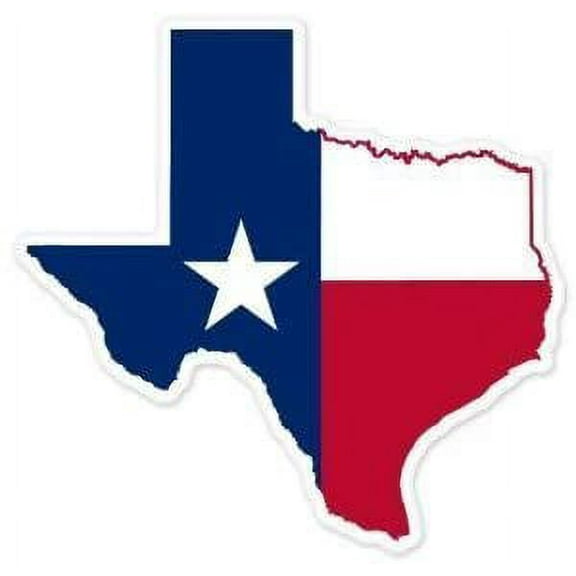 Texas State Map Flag Sticker Decal