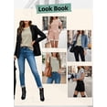 thumbnail image 6 of Anygrew Women's Striped Knit Lounge Outfit Sets - Short Sleeve Tops and Shorts Casual Summer 2 Piece Outfits, 6 of 7