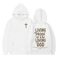 thumbnail image 7 of Chenglor Hoodies for Teen Girls Girls Sweatsuit Jesus Printed Hooded Sweatshirt Pullover, 7 of 7