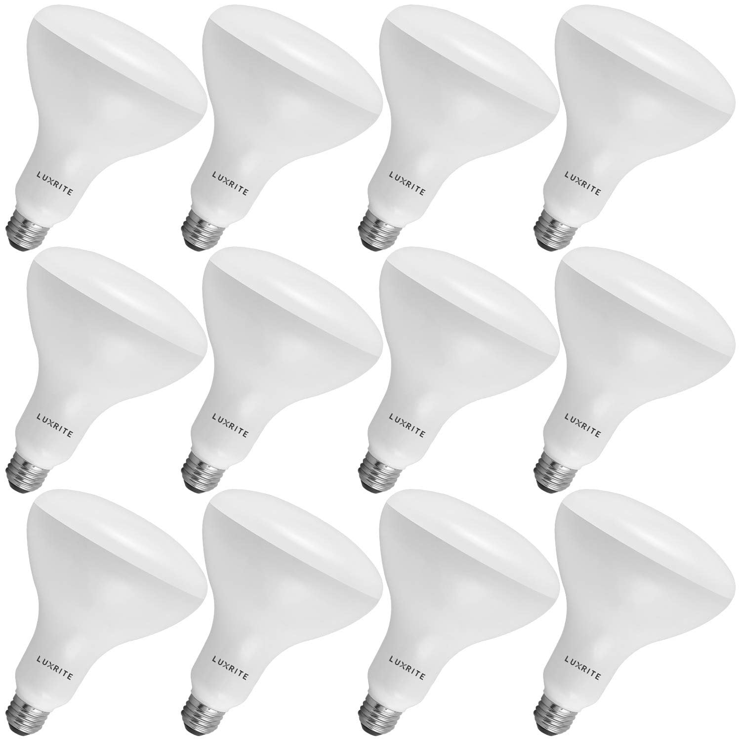 Luxrite BR40 LED Flood Light Bulbs, 14W=85W, 3500K Natural White