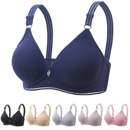 Fesfesfes Bras for Women Wireless Ladies Fashion Plus Size Wire Free Comfortable Push Up Hollow Out Bra Underwear Yoga Sports Bras for Women