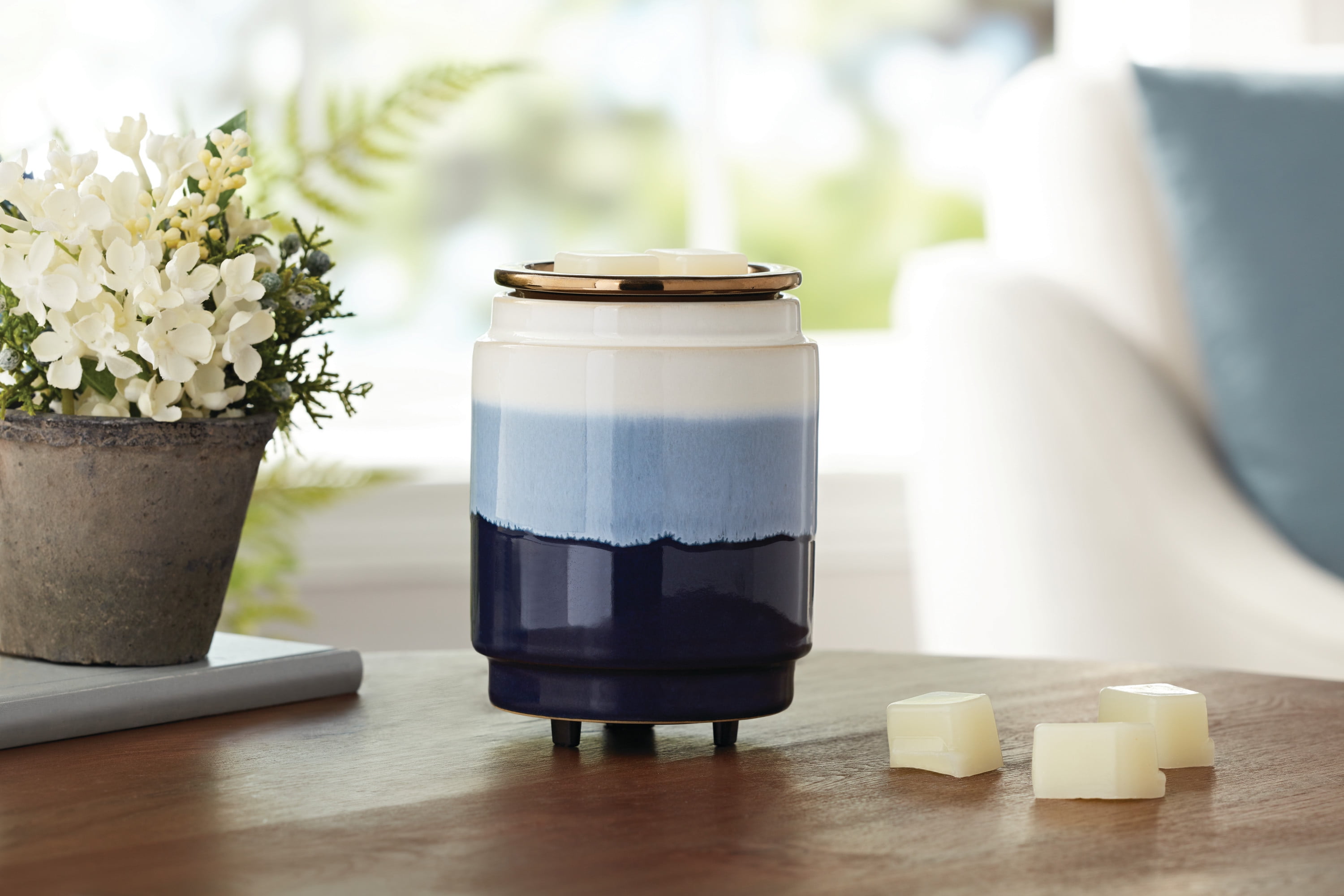 Mainstays Electric Warmer, Blue and White, Single
